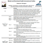 Mental and Emotional Health Instructional Outlines - Navigator